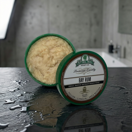 Stirling Soap Co. barbersåpe i skål 