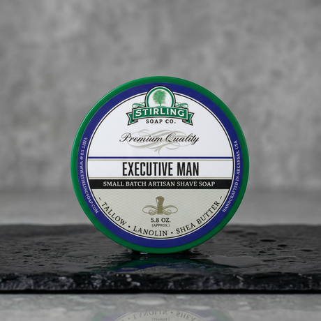 Stirling Soap Co. barbersåpe i skål 