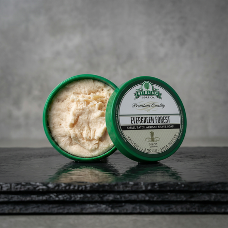 Stirling Soap Co. barbersåpe i skål 