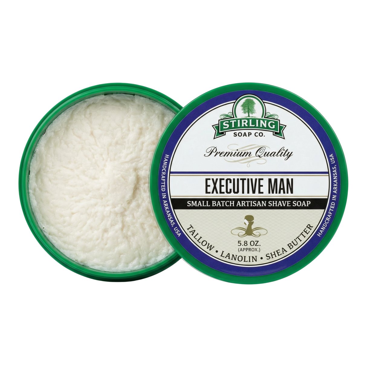 Stirling Soap Co. barbersåpe i skål 