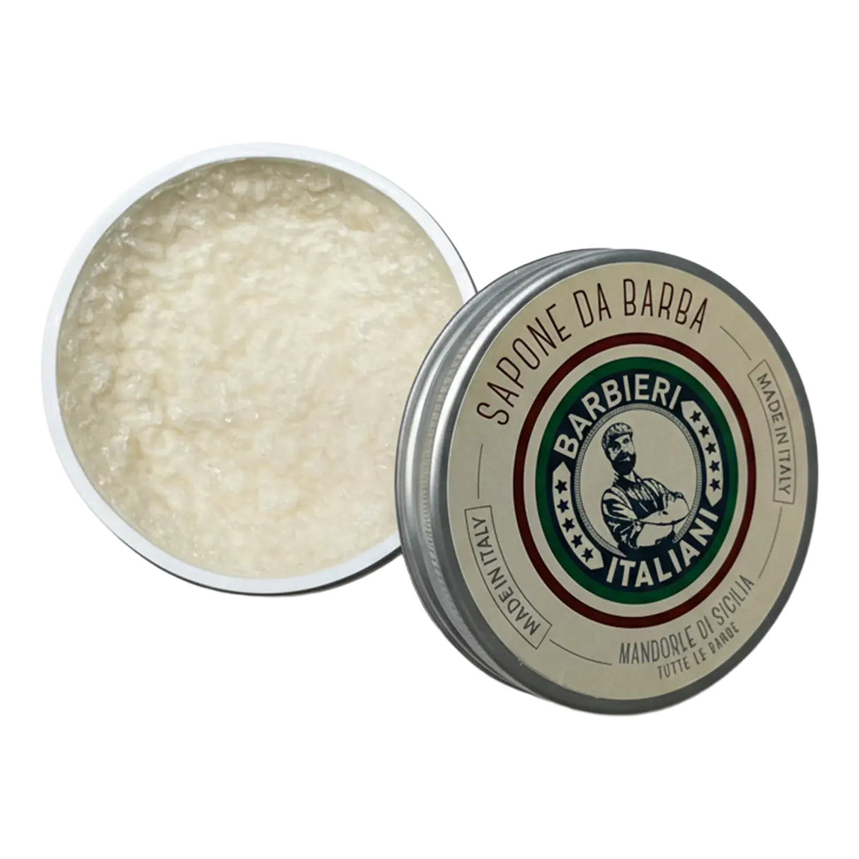 Barbieri Italiani barbersåpe i skål - Mandorla di Sicilia 