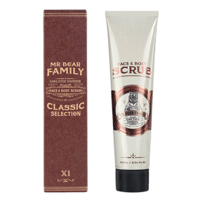 Mr Bear Family Golden Ember ansiktsskrubb 100ml med originalpakkning