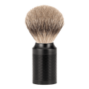 Mühle ROCCA Silvertip Badger barberkost i rustfritt stål Jet Black