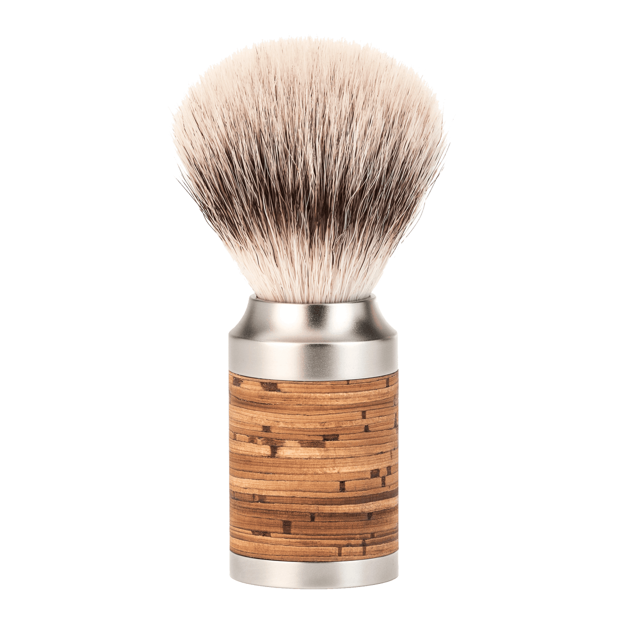 Mühle Rocca Silvertip Fibre barberkost i rustfritt stål Bjørkenever