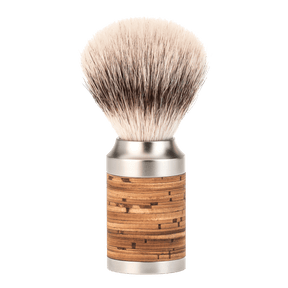 Mühle Rocca Silvertip Fibre barberkost i rustfritt stål Bjørkenever