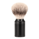Mühle Rocca Silvertip Fibre barberkost i rustfritt stål Jet Black
