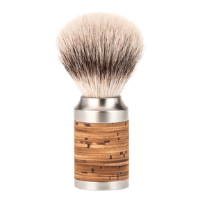 Mühle Rocca Silvertip Fibre barberkost i rustfritt stål Bjørkenever