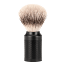 Mühle Rocca Silvertip Fibre barberkost i rustfritt stål Jet Black