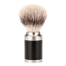 Mühle Rocca Silvertip Fibre barberkost i rustfritt stål Sort