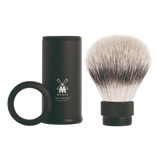 Mühle Silvertip Fibre reisebarberkost aluminium Sort