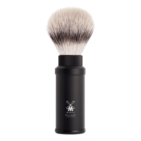 Mühle Silvertip Fibre reisebarberkost aluminium Sort