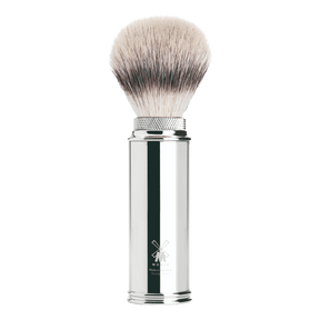 Mühle Silvertip Fibre reisebarberkost forkrommet messing