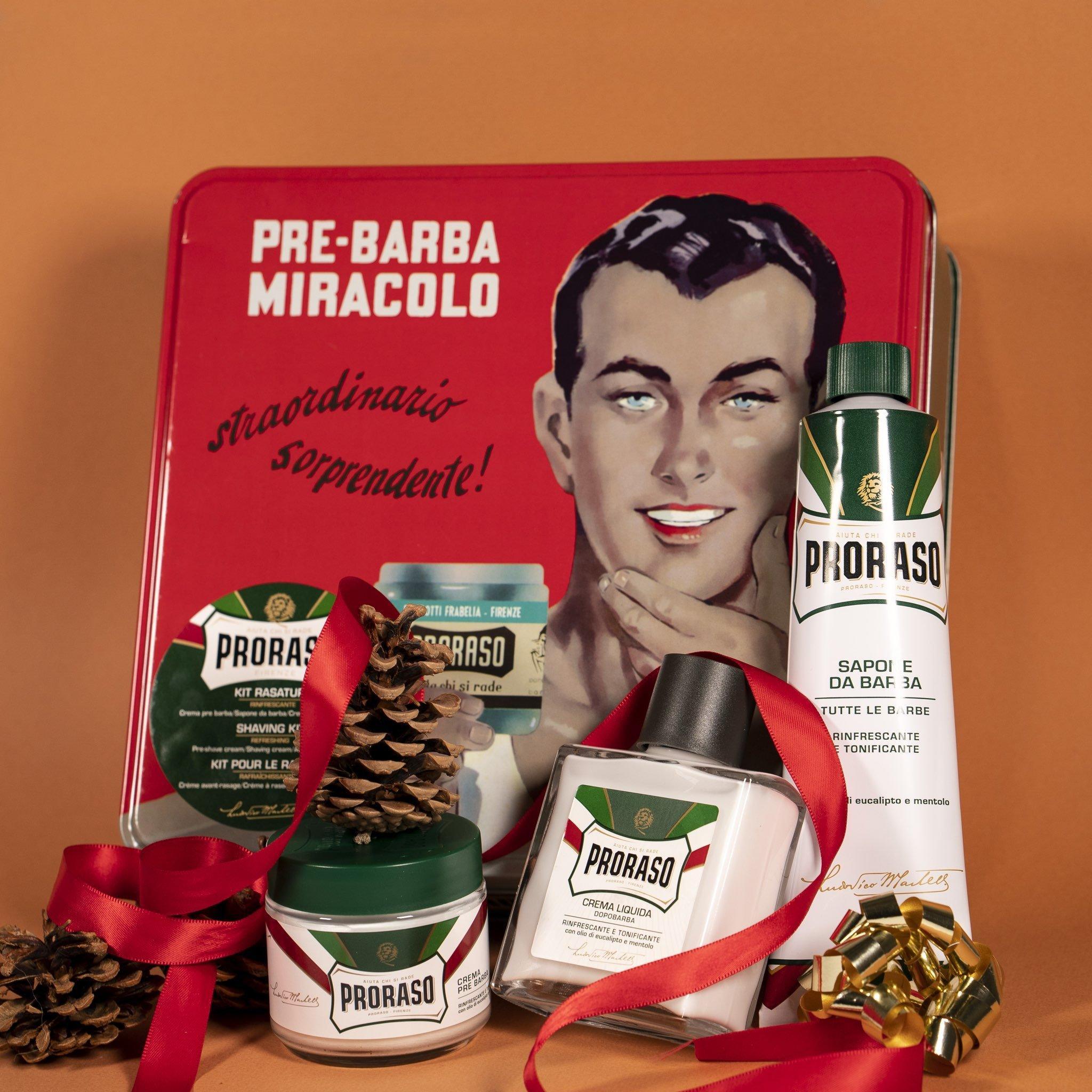 Proraso gavesett med barberprodukter Sandeltre