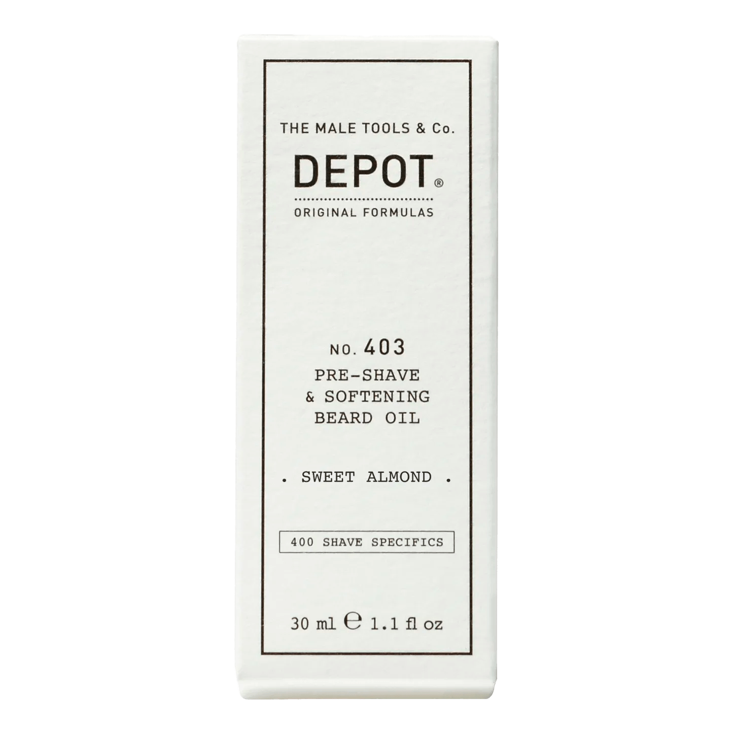 Depot No. 403 Pre-Shave & Softening Beard Oil Sweet Almond