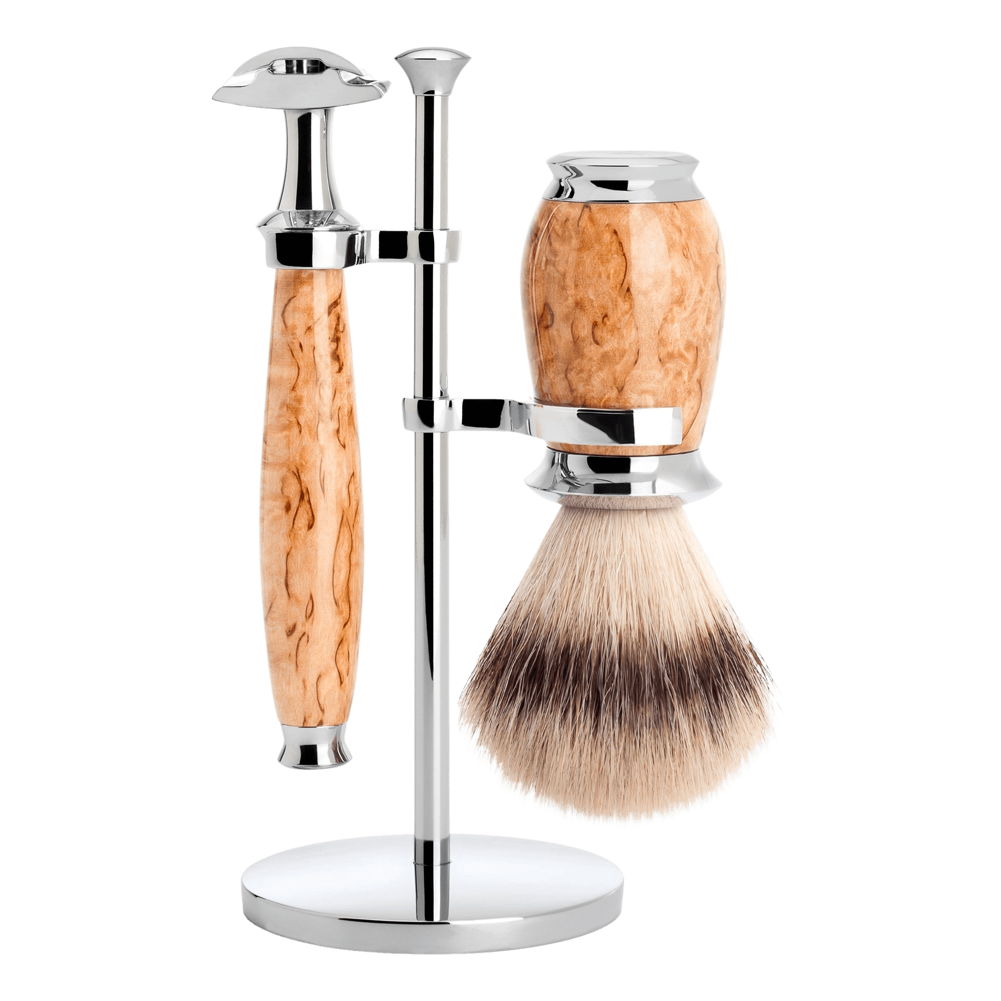 Mühle Purist barbersett Karelsk bjørk Silvertip Fibre