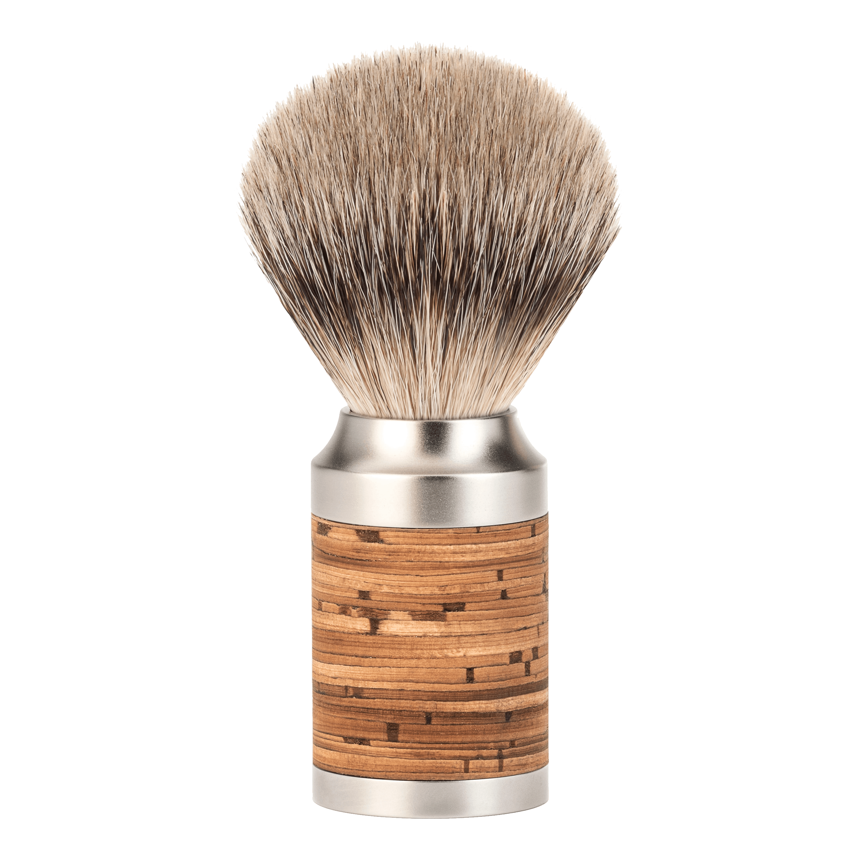 Mühle ROCCA Silvertip Badger barberkost i rustfritt stål Bjørkenever