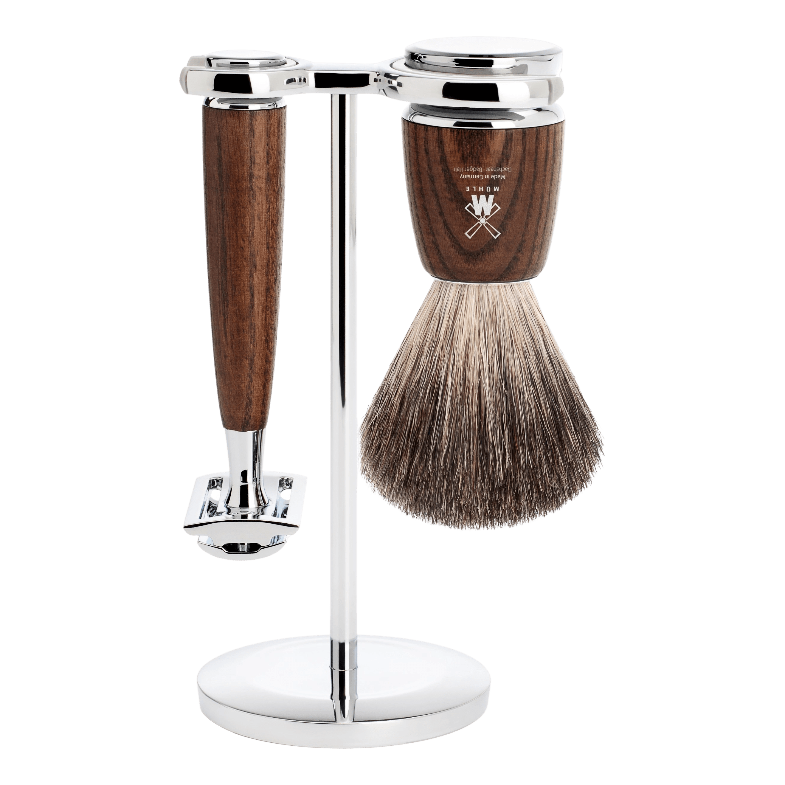 Mühle Rytmo barbersett 3 deler Pure Badger Ask