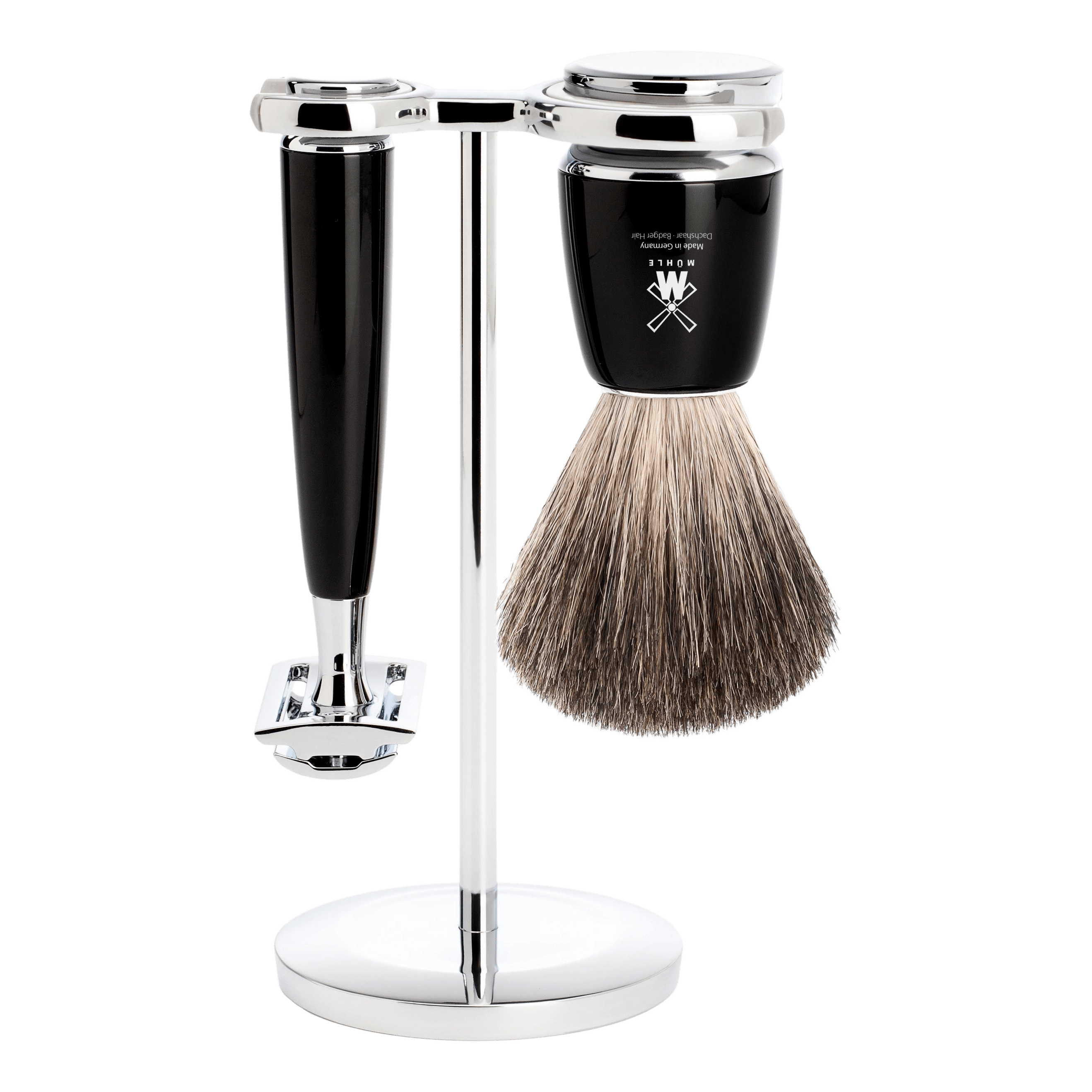 Mühle Rytmo barbersett 3 deler Pure Badger Sort