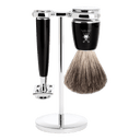 Mühle Rytmo barbersett 3 deler Pure Badger Sort