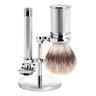 Mühle Traditional barbersett Krom Silvertip Fibre