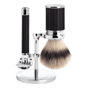 Mühle Traditional barbersett Krom Silvertip grevlinghår