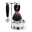 Mühle Vivo barbersett 4 deler Sort Black Fibre